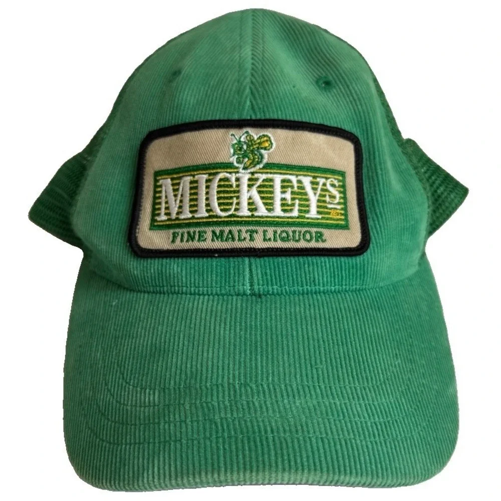 Mickeys Fine Malt Liquor Green Adjustable Hat One Size Fits Most